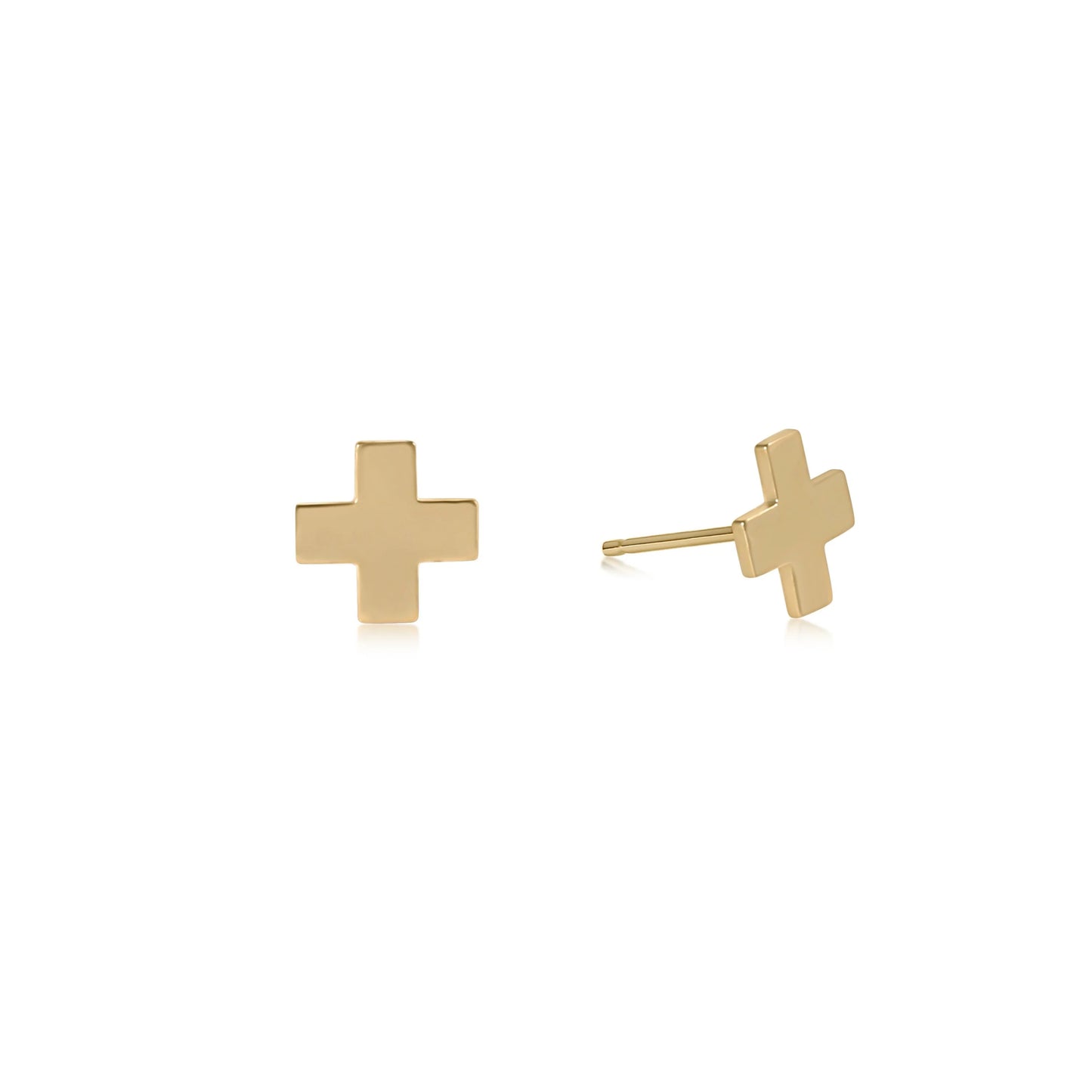 Signature Gold Cross Stud