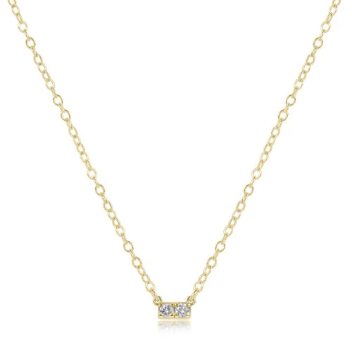 14K Gold & Diamond Significance Bar Necklace