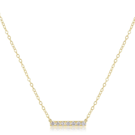 14K Gold & Diamond Significance Bar Necklace