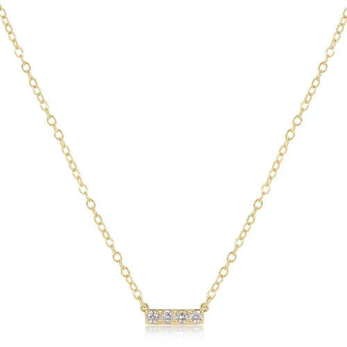14K Gold & Diamond Significance Bar Necklace