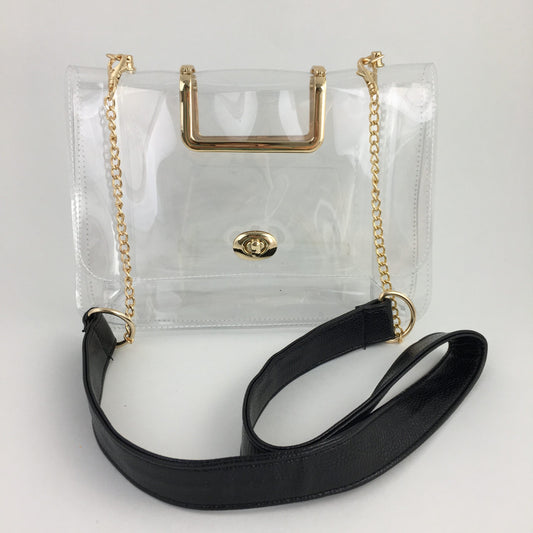 Black Strap Clear Bag CB75