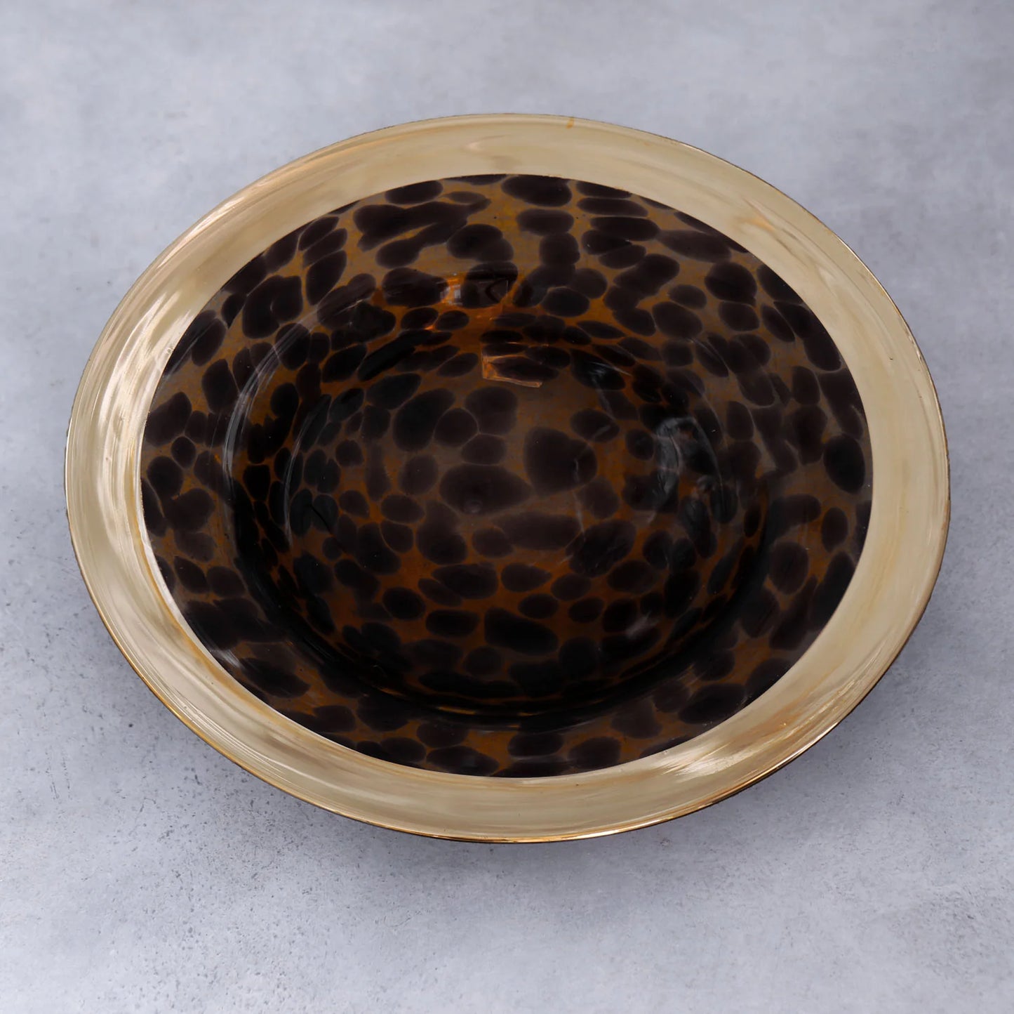 Glass Tortoise & Gold Platter