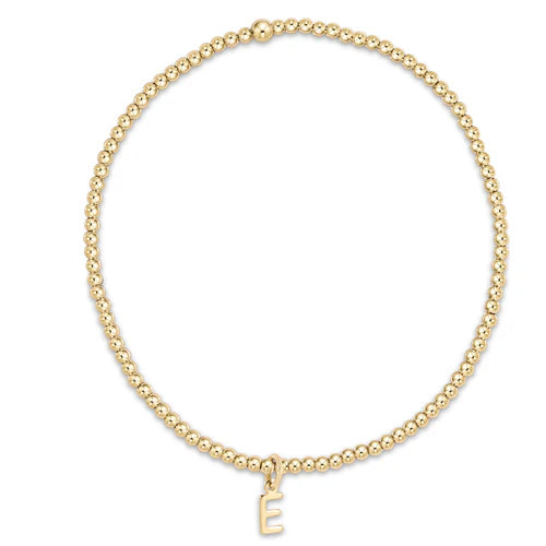 classic gold 2mm bead bracelet - respect gold charm