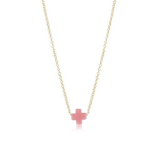 Signature Cross -16" Gold Pink