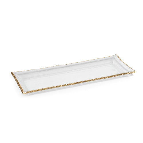 Rect Tray Jag Gold Rim-19.75"