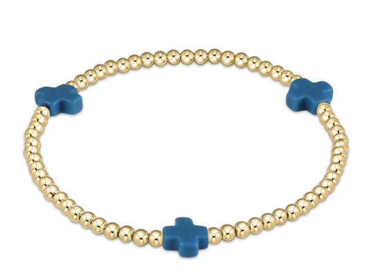 egirl Cross Bracelet - Cobalt