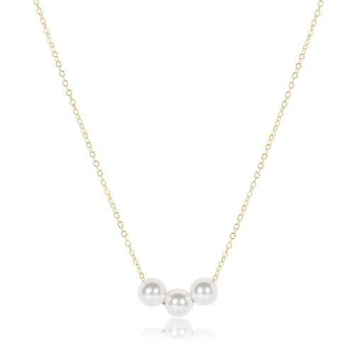 16" Necklace Gold-Joy Pearl 6mm