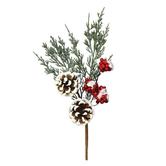 Christmas Pinecone Pick, 12"