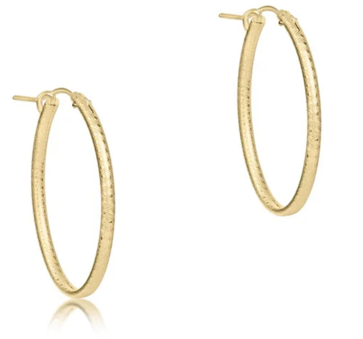 Oval Gold 1" Hoop - textured