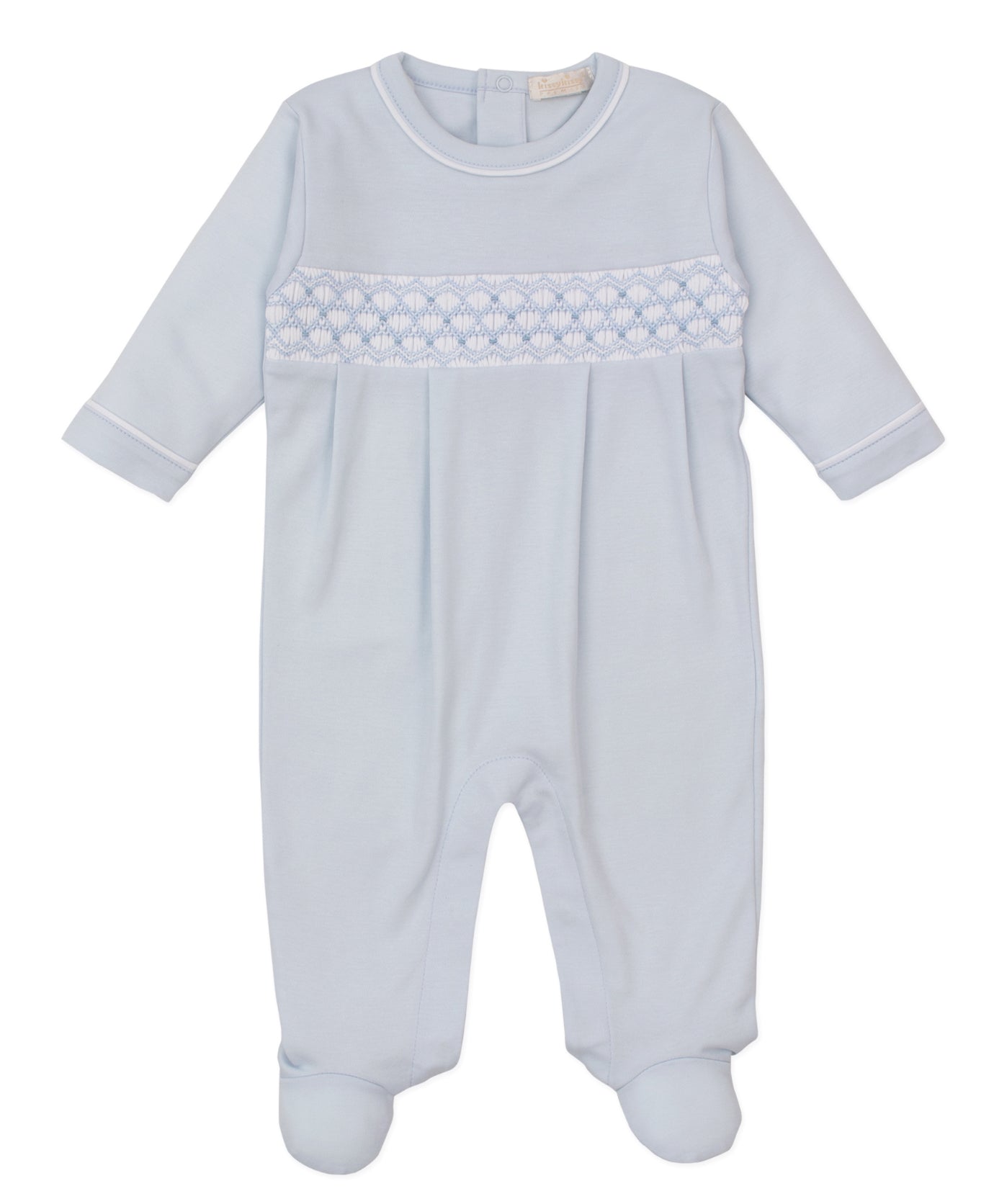 Footie w/ Hand Smock -Blue