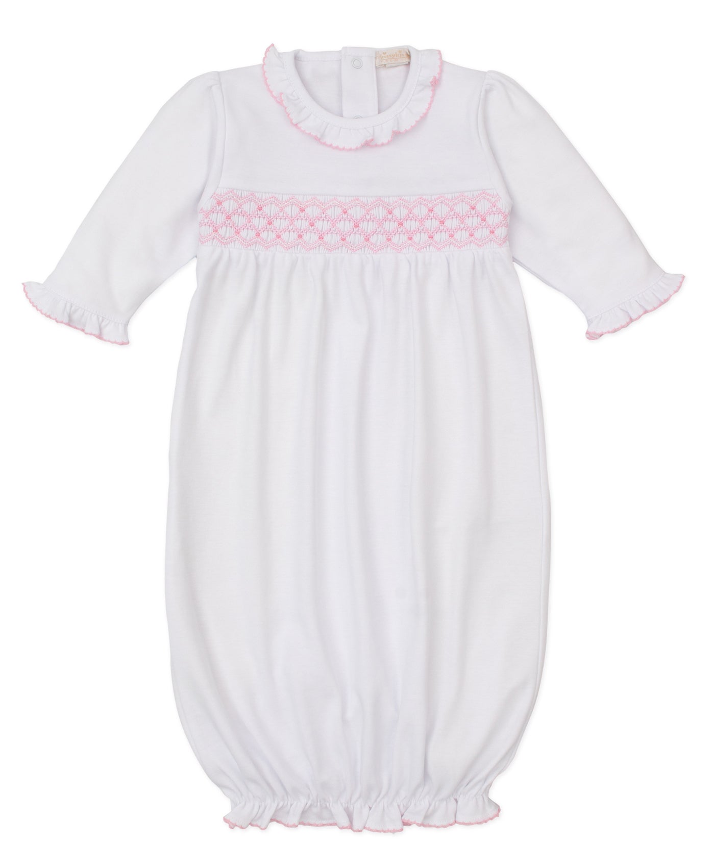 Sack with Hand Smock - White/Pink