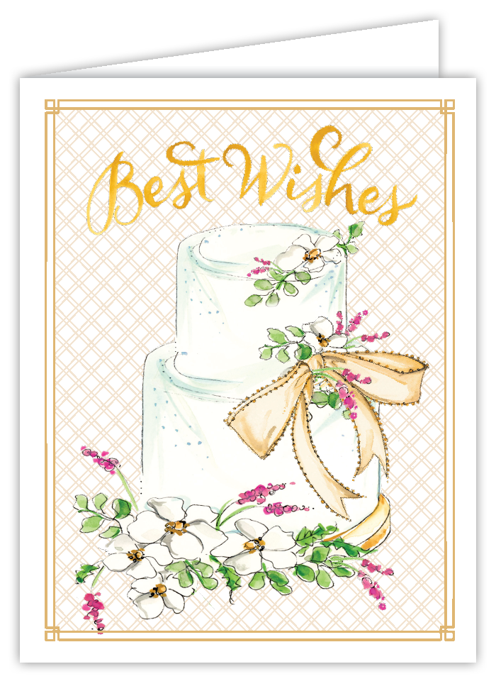 Best Wishes Wedding Cake Card