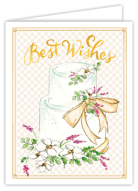Best Wishes Wedding Cake Card