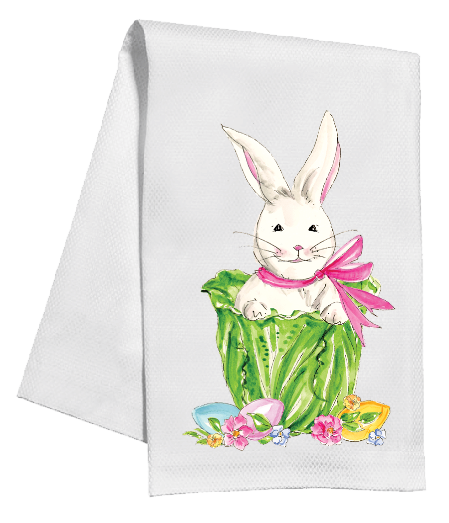 Bunny in Cabbage Tea Towel