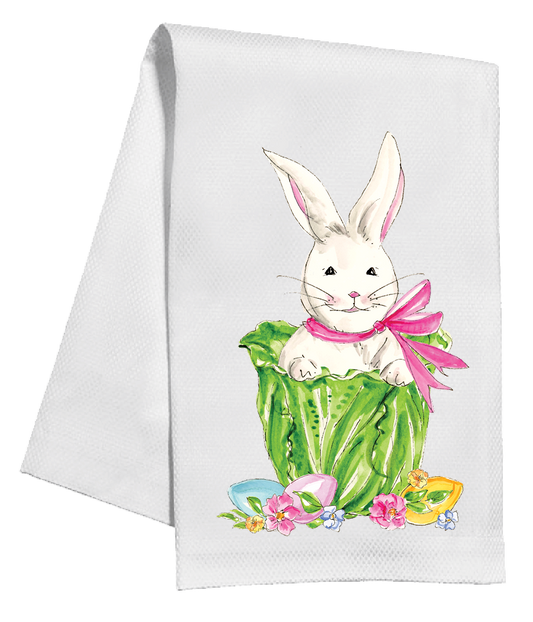 Bunny in Cabbage Tea Towel