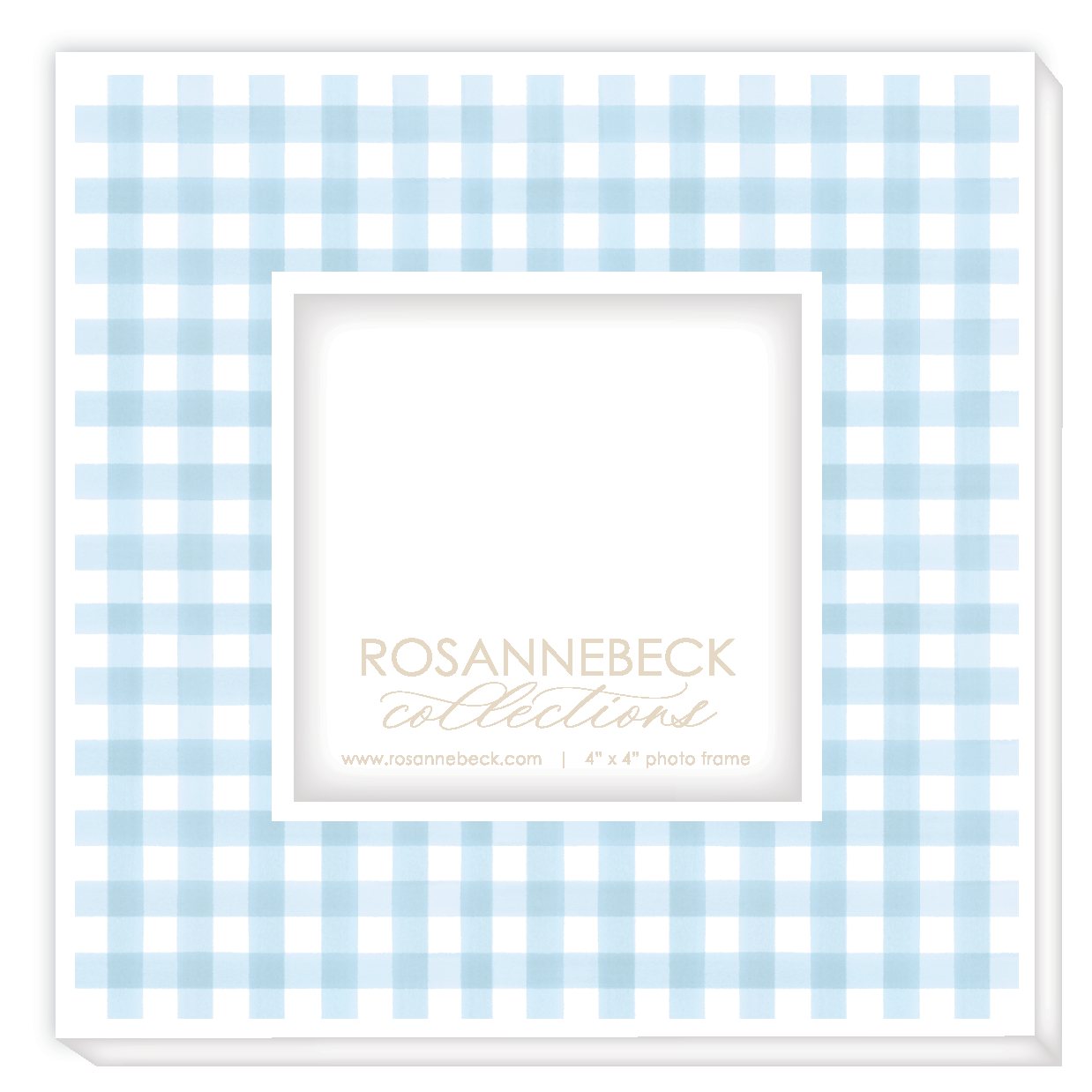 Light Blue Gingham Frame 4 X 4