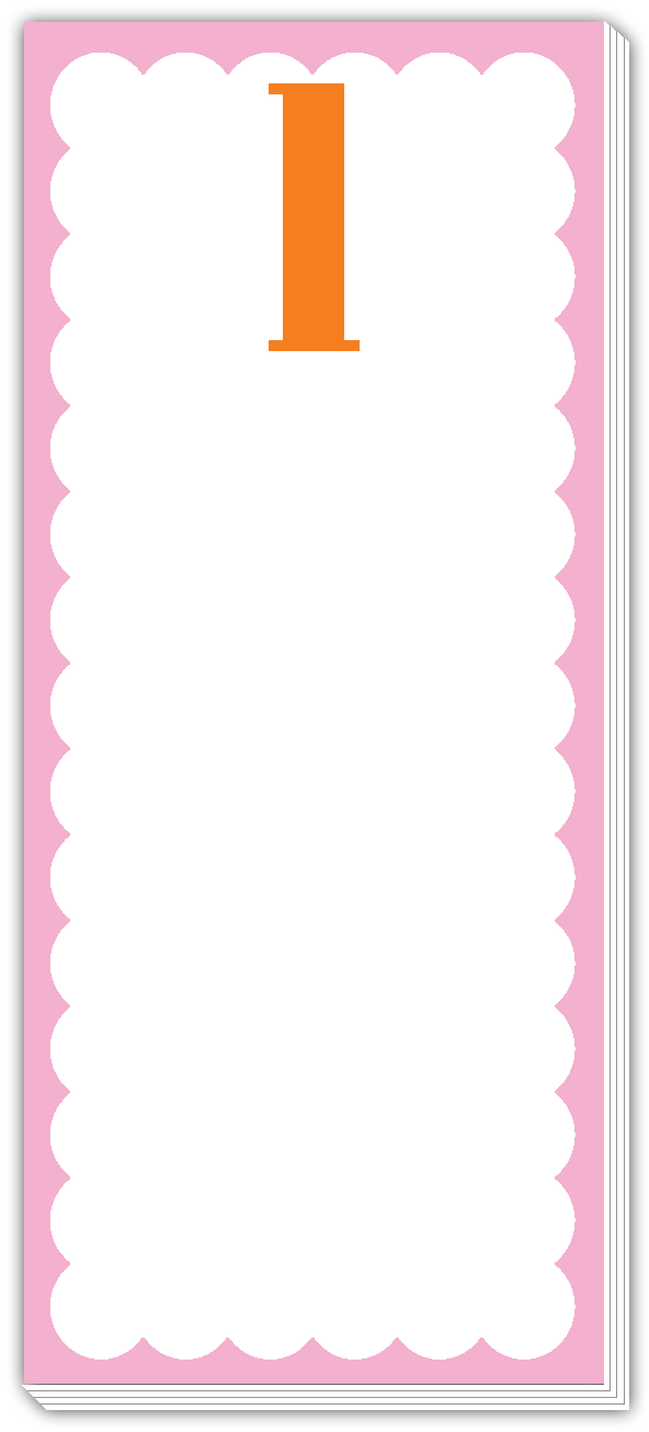 Skinny Notepad Scallop Monogram