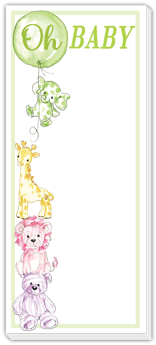 Skinny Notepad - Oh Baby Stuffies with Balloon
