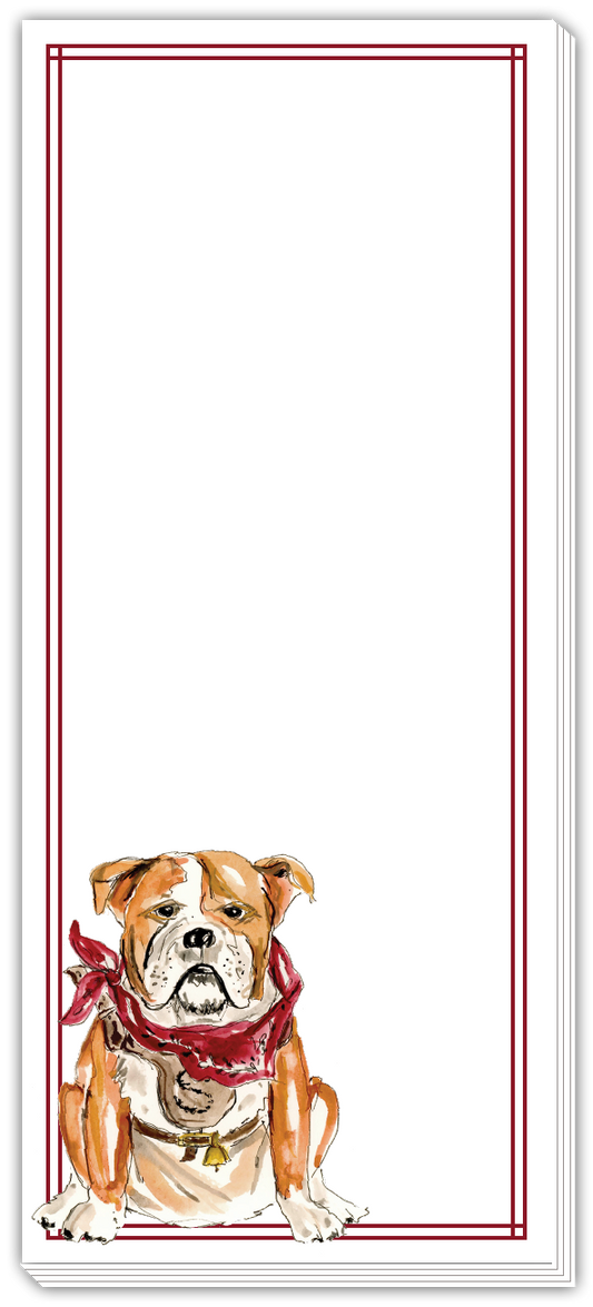 Skinny Notepad - Maroon & Gray Bulldog
