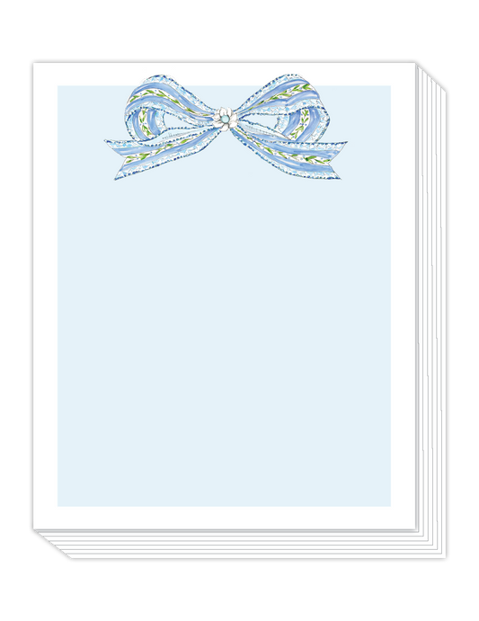 Short Stack Pad - Handpainted  Garden Party Blue Bow