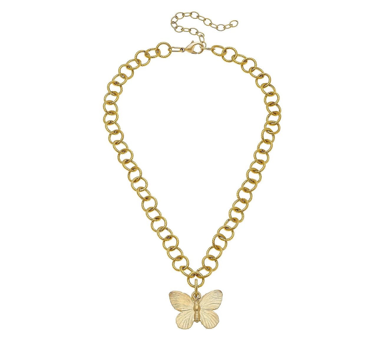 Gold Butterfly on Gold Chain Necklace