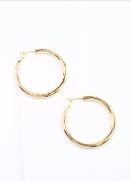 Daniele Hoop Earring Shiny Gold