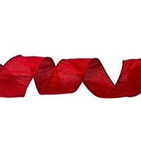 FAUX DUPIONI 2.5'' X 10 YD RED