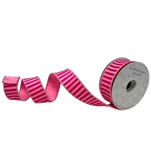 SPRING PINK STRIPE 1.5'' X10 YD