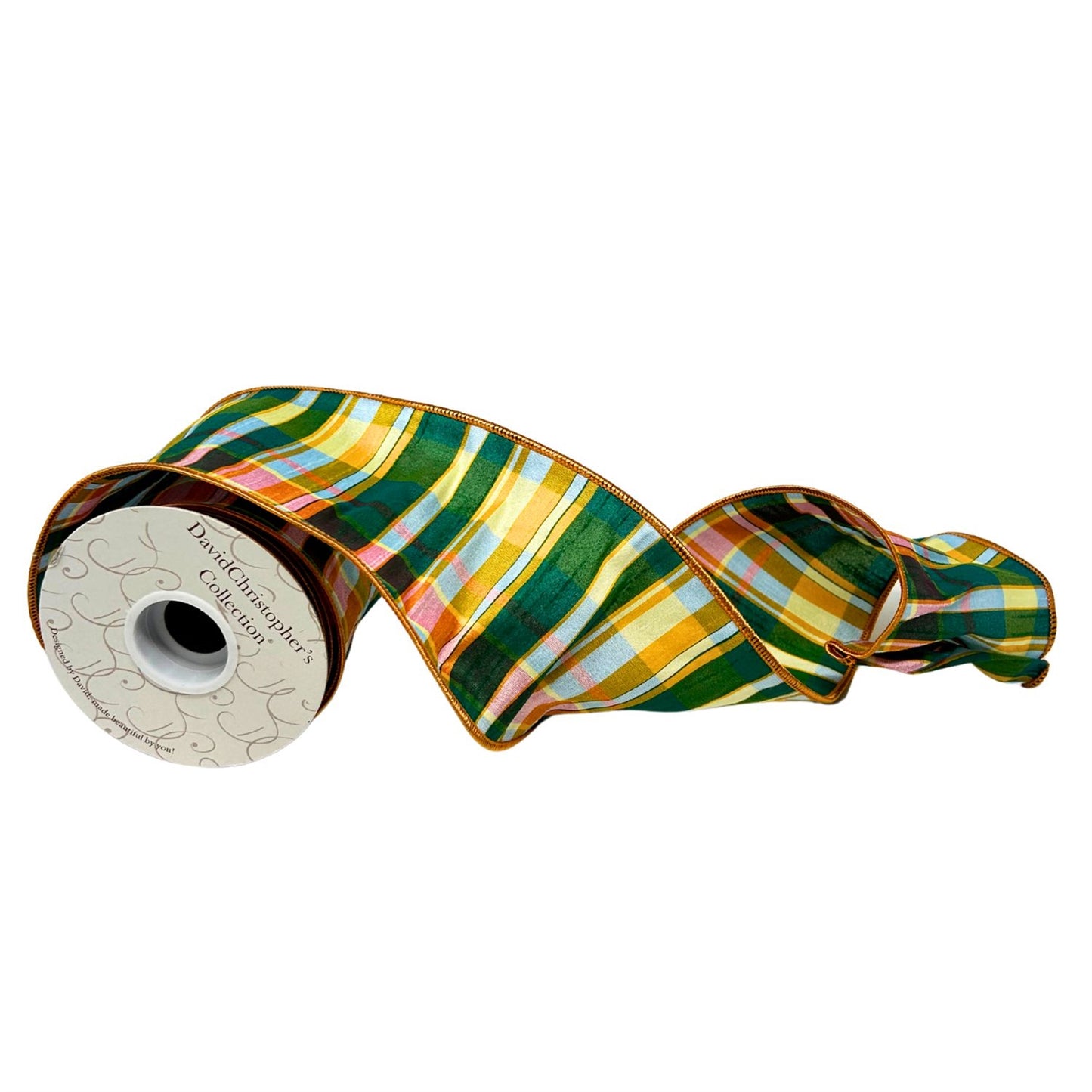 SPECTACULAR SPRING PLAID RIBBON 4'' X10 YD- MULTI
