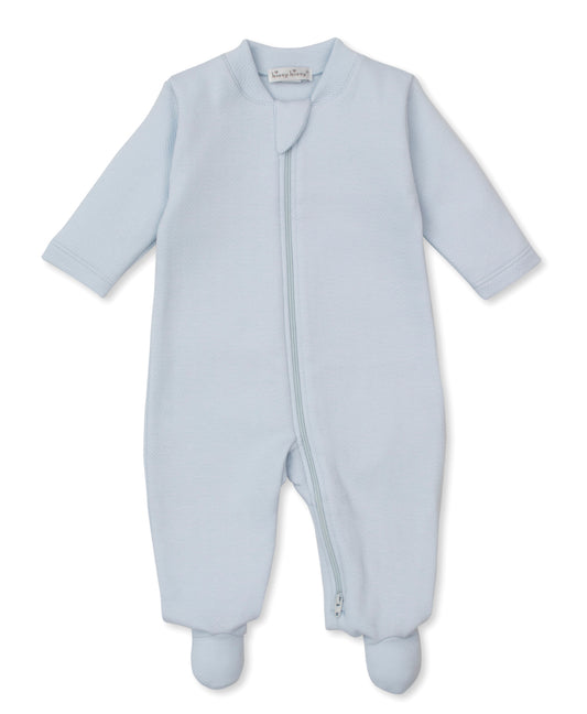 Sweet Homecoming Jacquard Footie - Blue