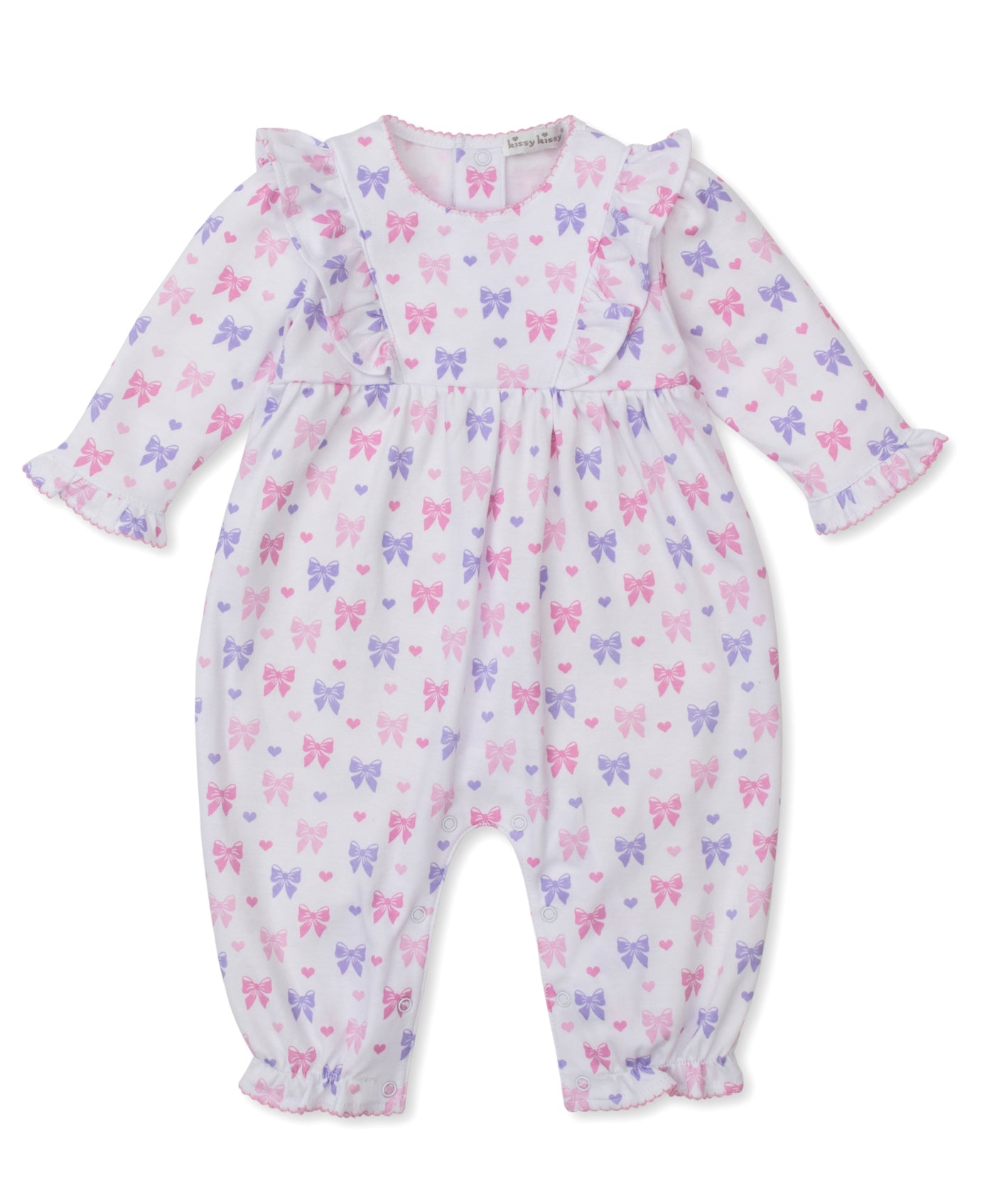 Billowy Bows Playsuit - White