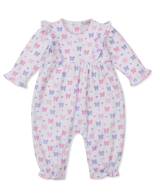 Billowy Bows Playsuit - White