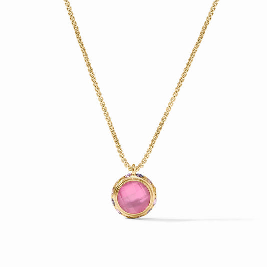 Rainbow Delicate Necklace - Iridescent Tourmaline Pink with Pink Dawn