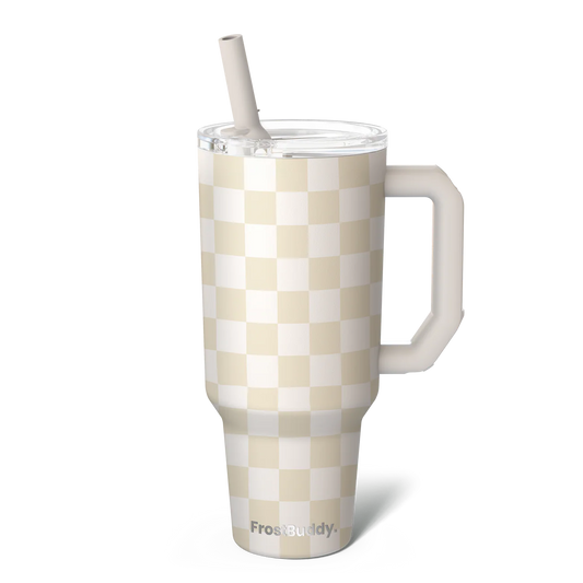 THICC BUDDY 50OZ | BEIGE CHECKERED