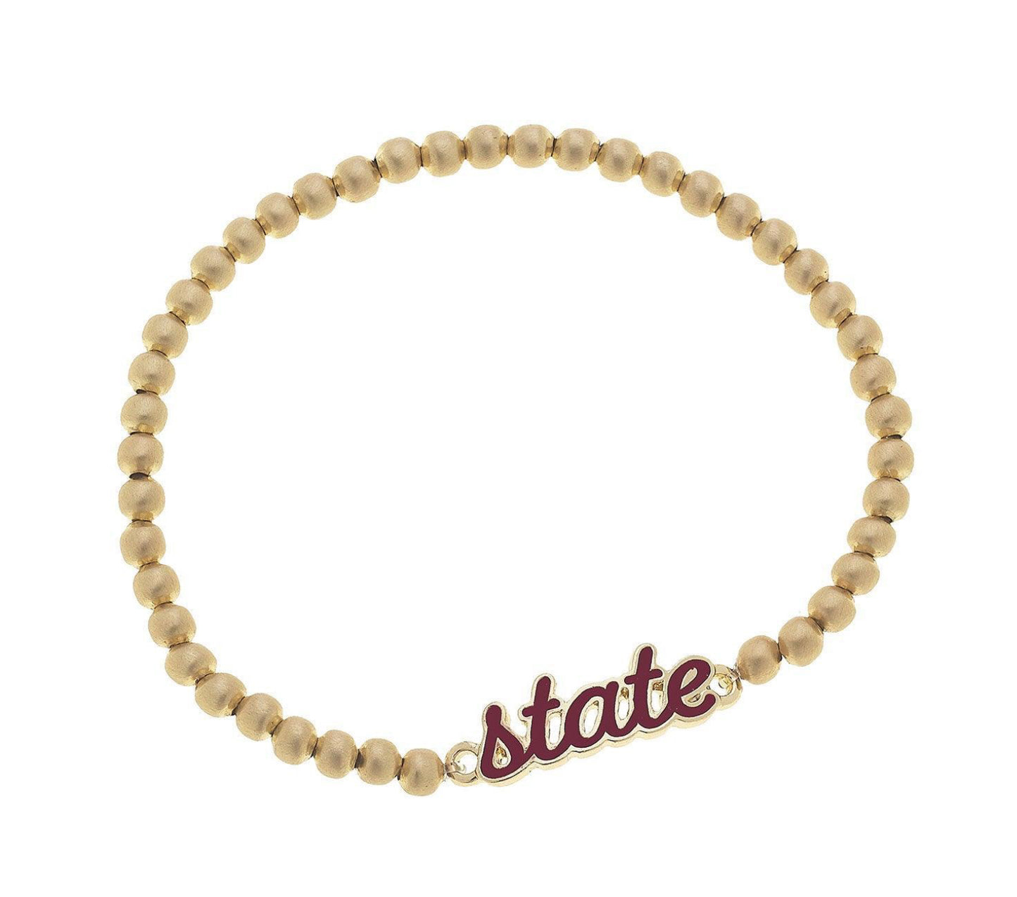 Mississippi State Bulldogs Enamel Script Stretch Bracelet