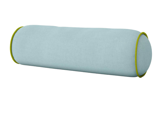 Blue/Green Two-Toned Round Bolster Pillow