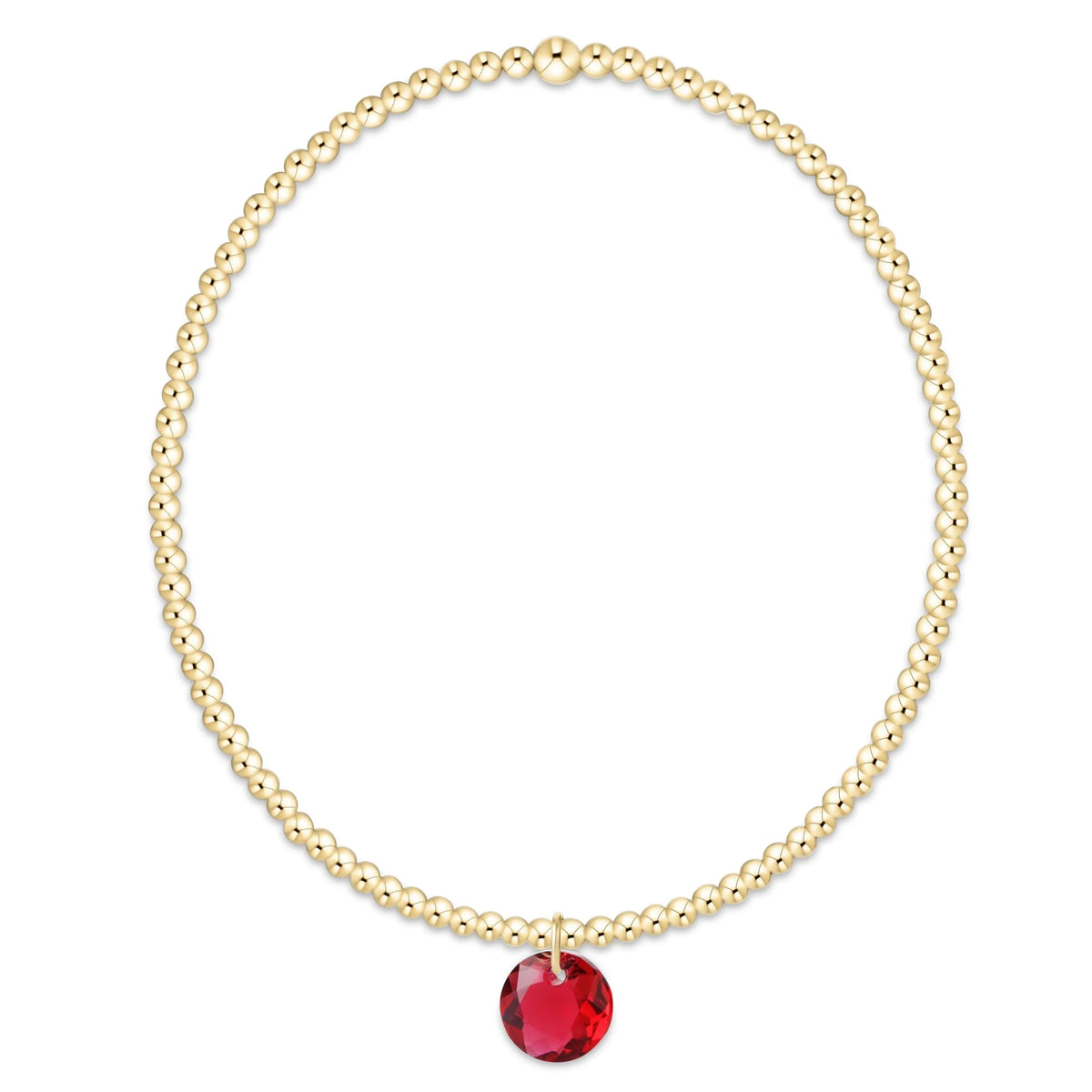 Classic Gold 2mm Bracelet - Reflection Small Charm 07