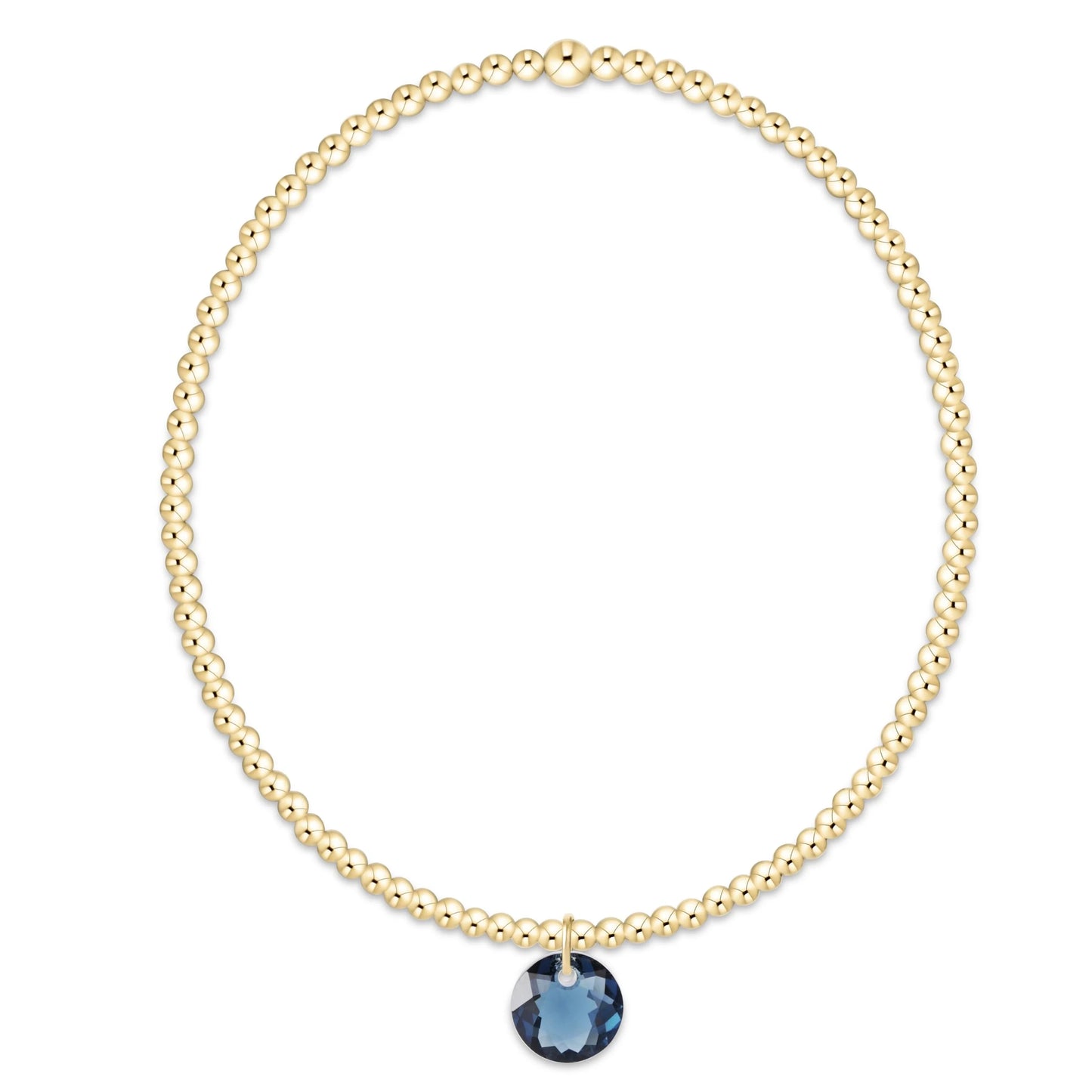 Classic Gold 3mm Extends Bracelet - reflection charm - 09