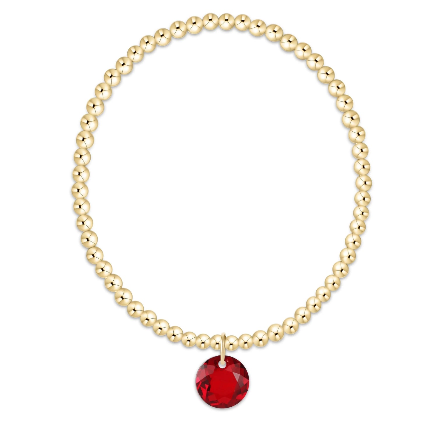 Classic Gold 3mm Extends Bracelet - reflection charm - 01
