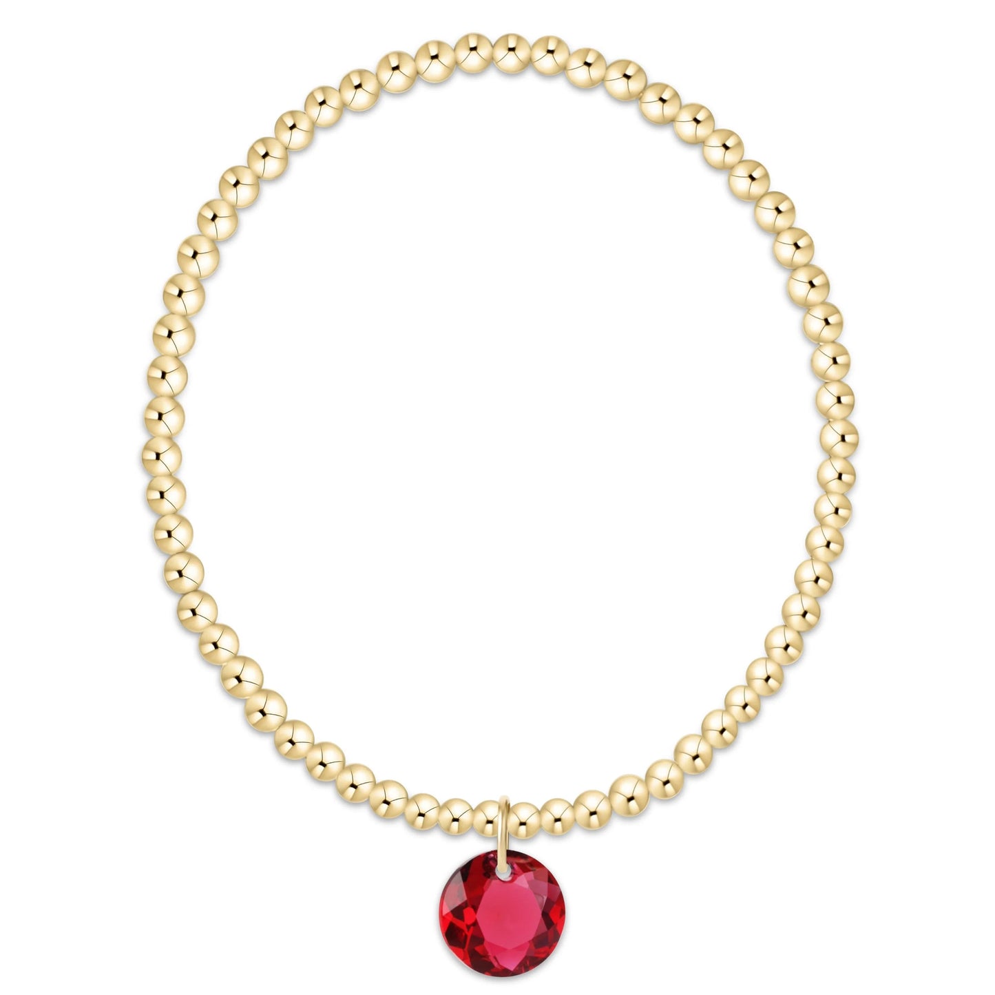 Classic Gold 3mm Extends Bracelet - reflection charm - 07