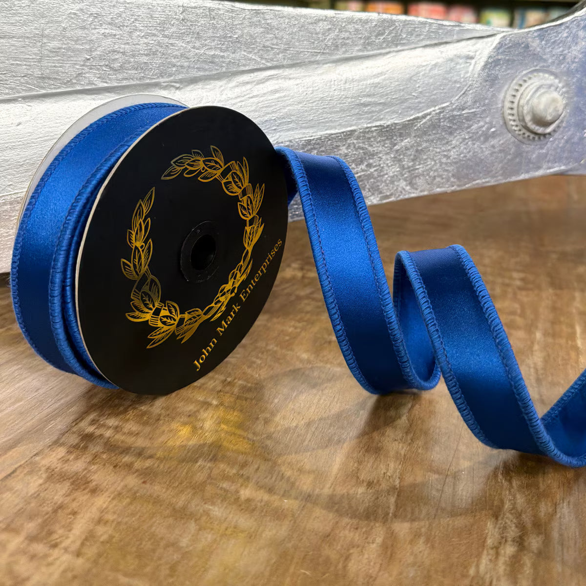 Blue Satin DBL Fused-1x10yd