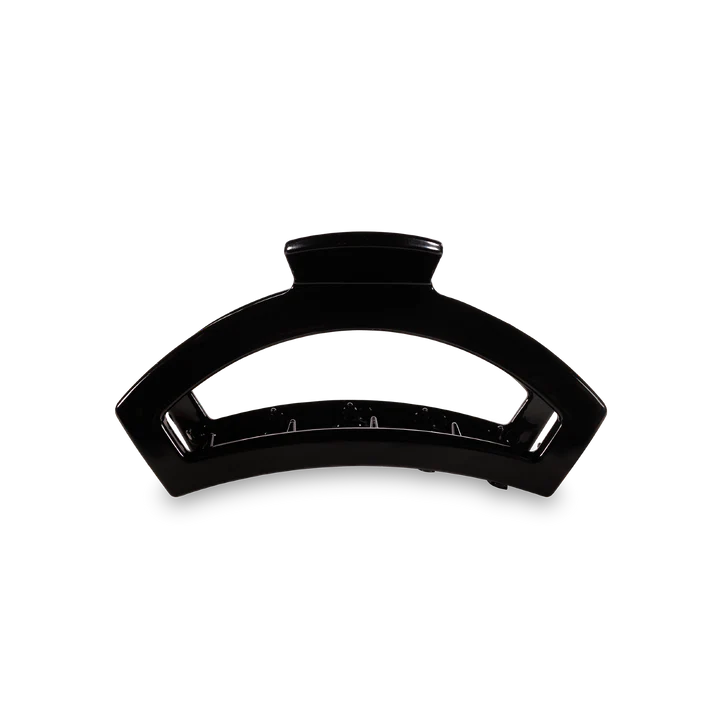 Open Jet Black Small Hair Clip