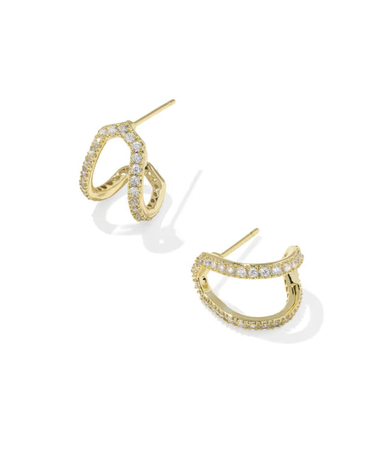 daphne pave huggie gold