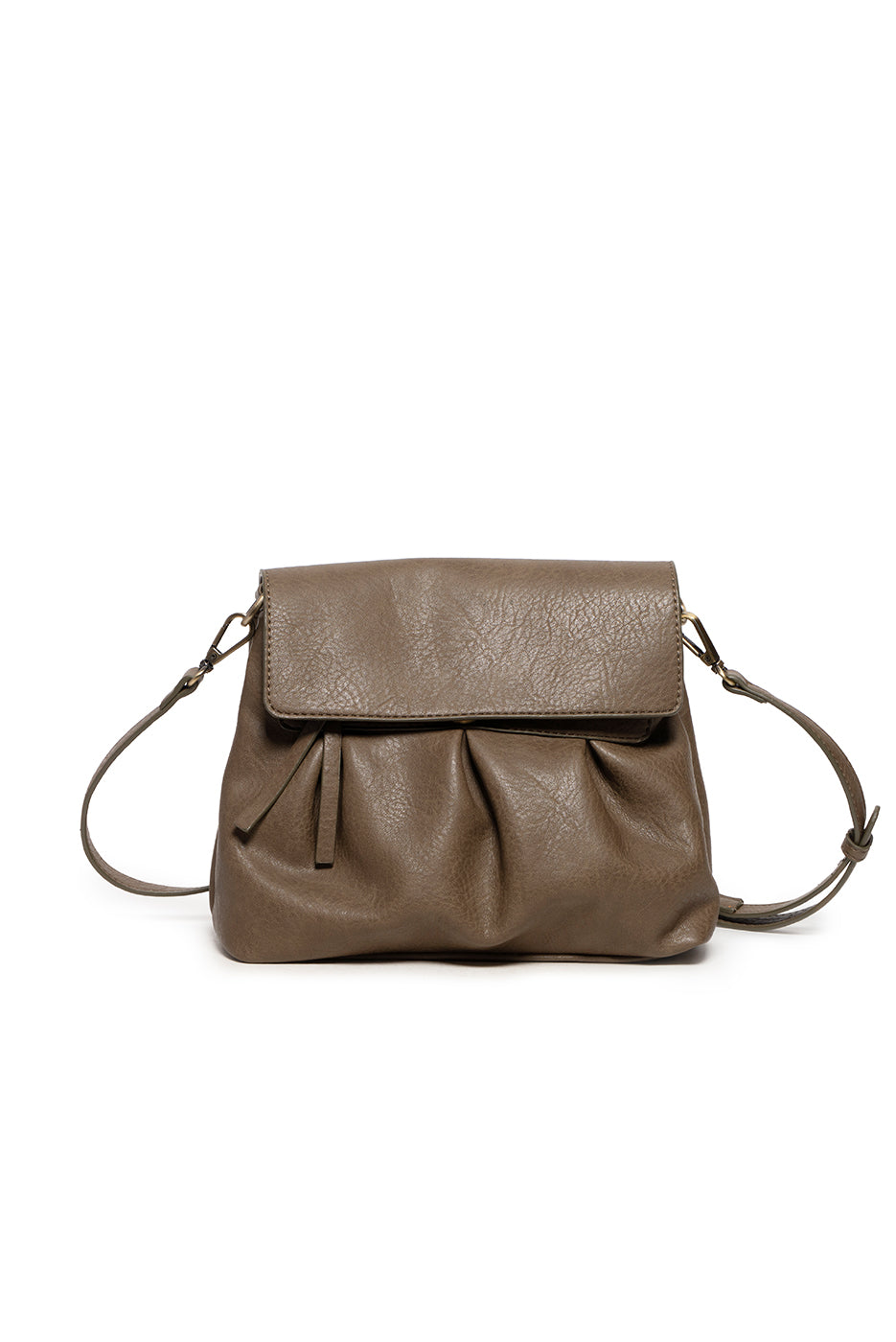 Adrienne Pleated Flap Crossbody - Olive