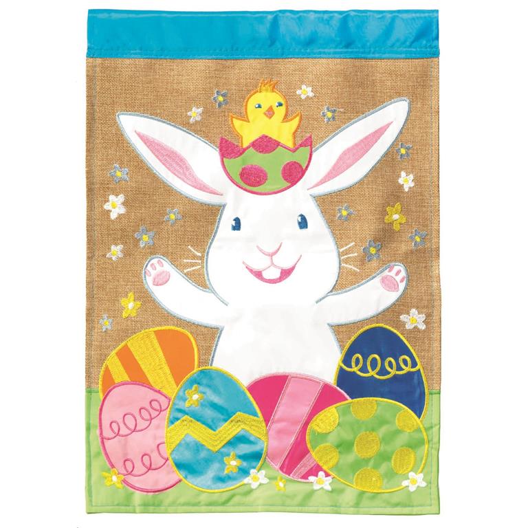 Burlap Bunny Flag