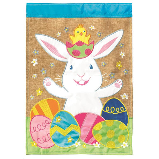 Burlap Bunny Flag