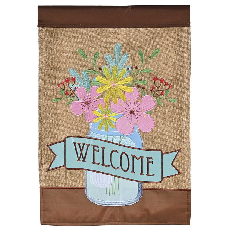 Jar of flowers flag