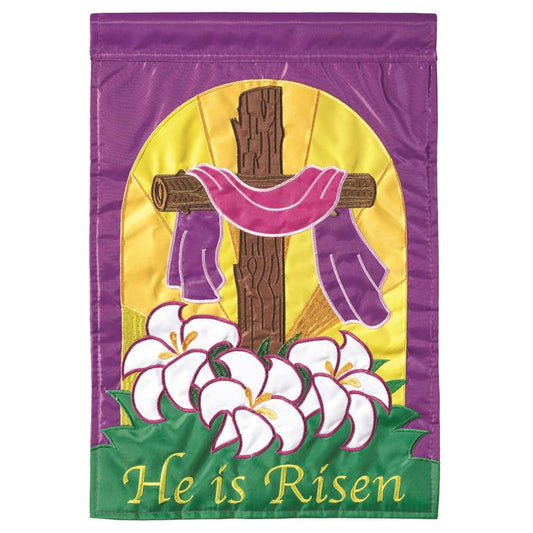 Easter Cross Risen Flag