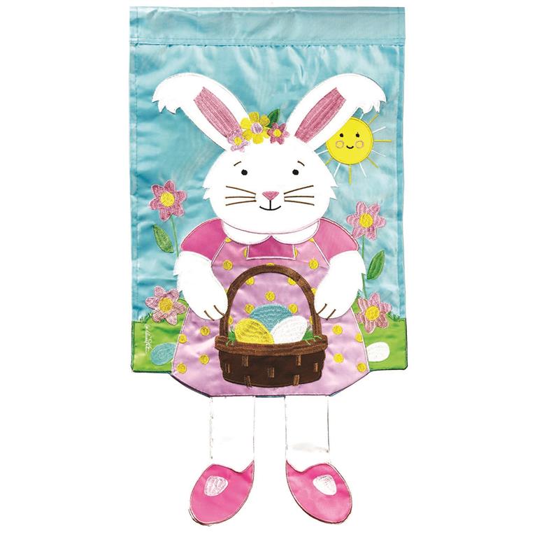 Bunny Welcome Flag Crazy Legs