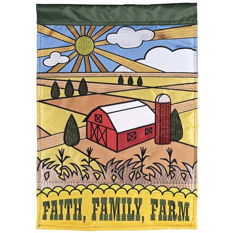 Barn Faith Family Flag